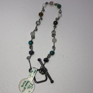 7 1/2" Muti-Stone Wire Bracelet